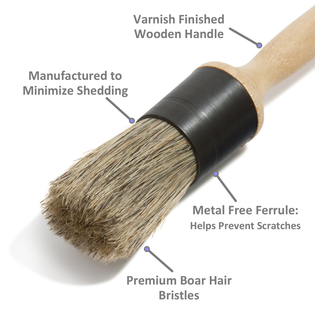 SPTA Handle Car Detail Brush with Natural Boar's Hair Vehicle