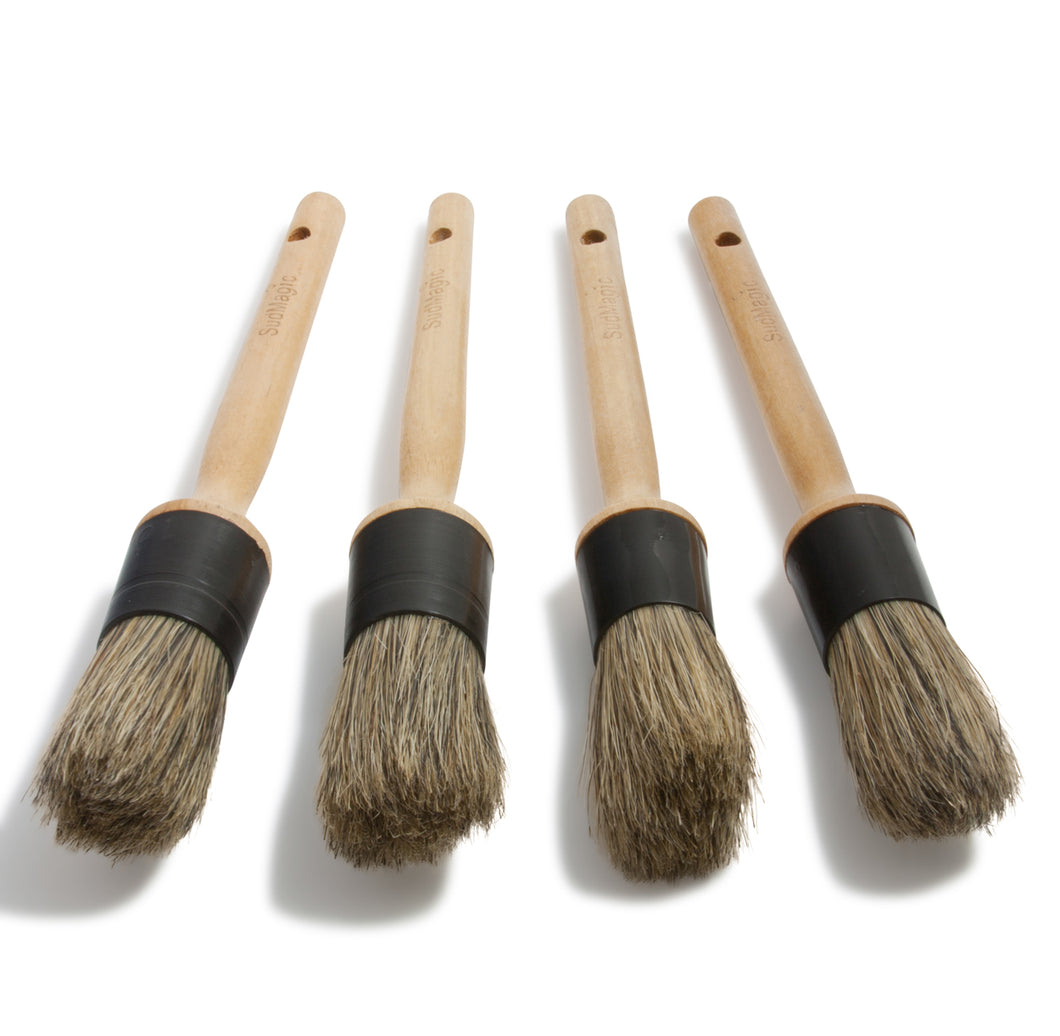 Boar Hair Car Detailing Brushes - Detail Brush 4 Piece Set – SudMagic